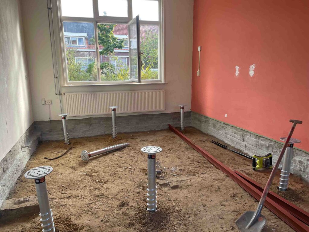 Schroefpaal cassettevloer