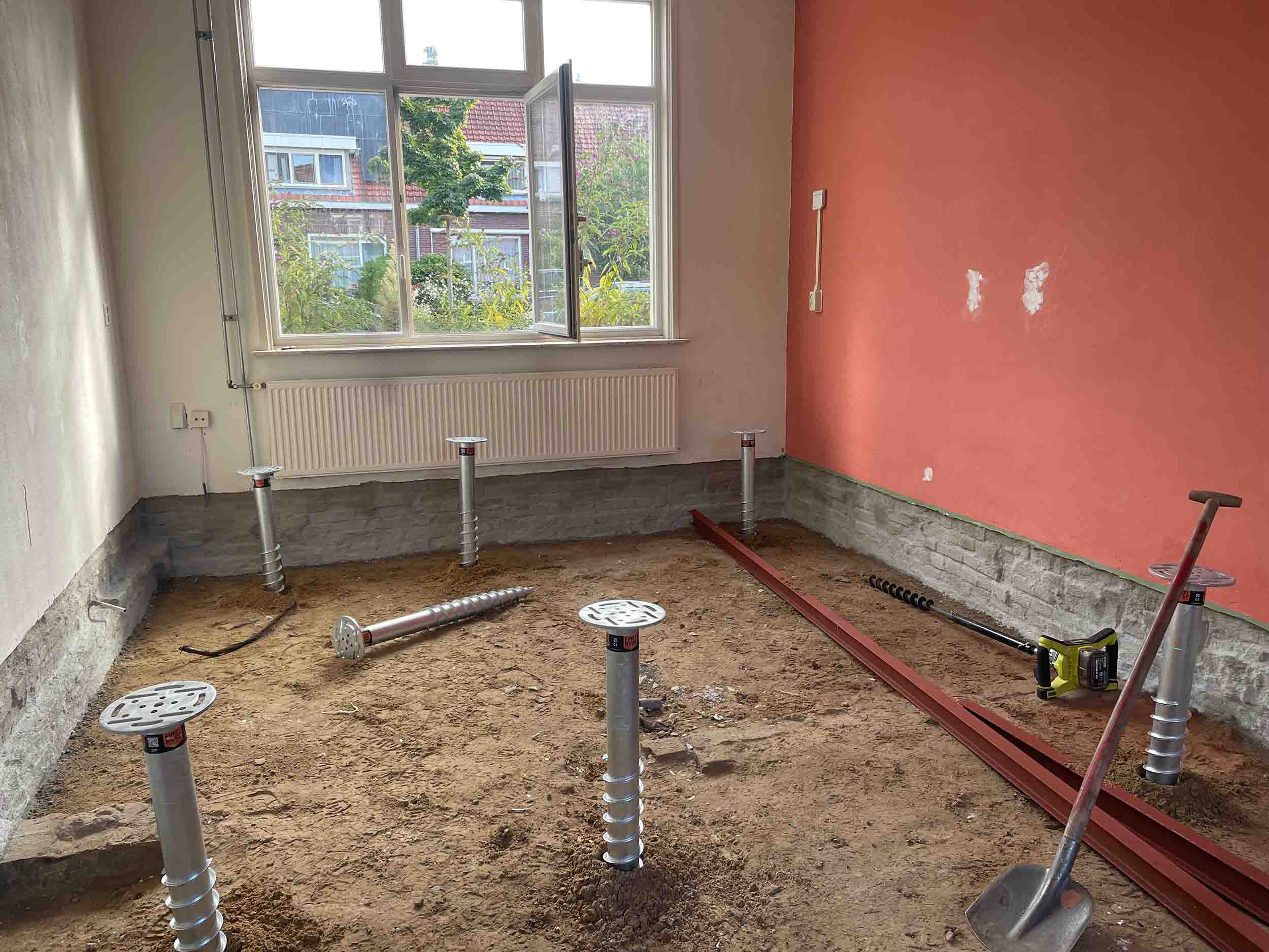 Schroefpaal cassettevloer